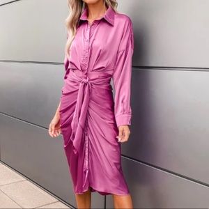 Satin Midi Dress